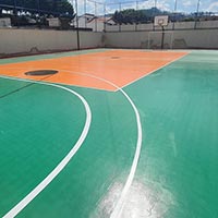 Aplicação de Epóxi em Escola