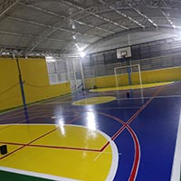 Piso Epóxi Quadra Poliesportiva